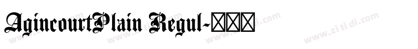 AgincourtPlain Regul字体转换